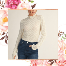 Load image into Gallery viewer, Mock Neck Lace Top