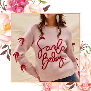 Santa Baby Bow Sleeve Sweater