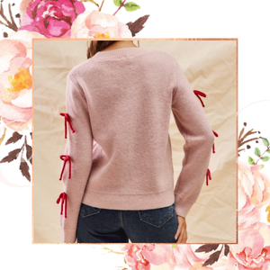 Santa Baby Bow Sleeve Sweater