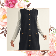 Load image into Gallery viewer, Button Down Suede Shift Dress
