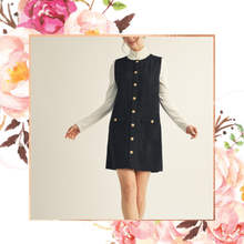 Load image into Gallery viewer, Button Down Suede Shift Dress
