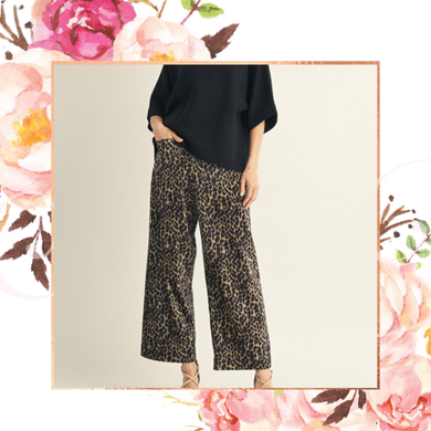 Wide Leg Leopard Pants