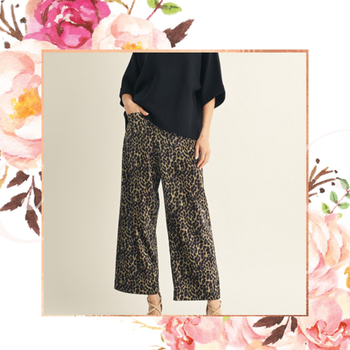 Wide Leg Leopard Pants