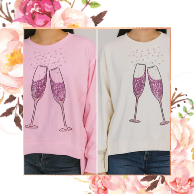 Embellished Champagne Sweatshirt