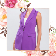 Load image into Gallery viewer, Violet Blazer Vest