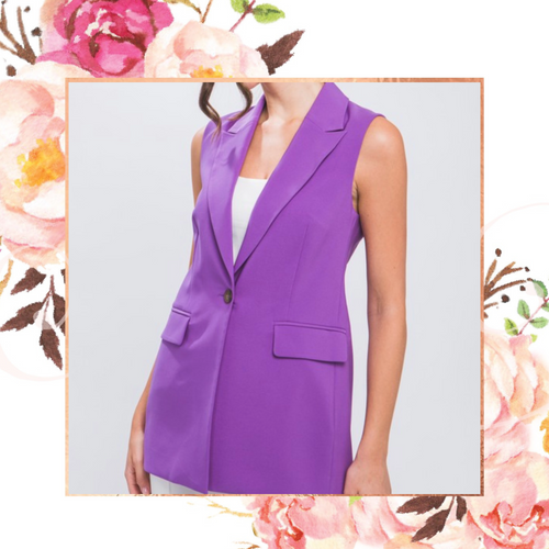 Violet Blazer Vest