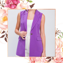 Load image into Gallery viewer, Violet Blazer Vest