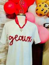 Load image into Gallery viewer, Classic Signature Tinsel Script Tee - geaux