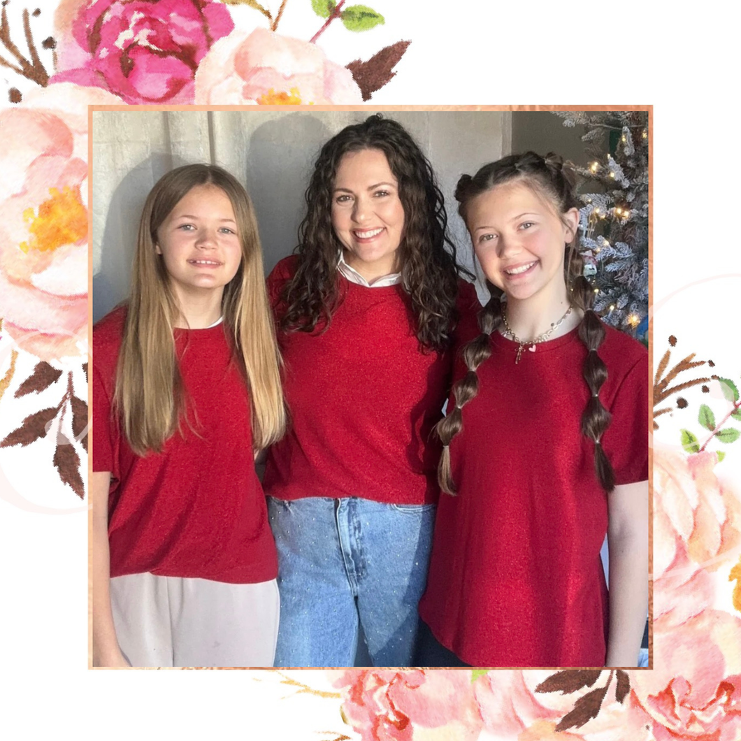 Red Sparkle Original Signature Tee