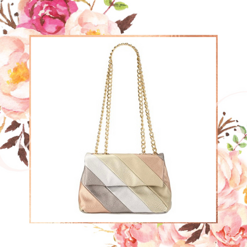 Rectangle Multi Striped Handbag