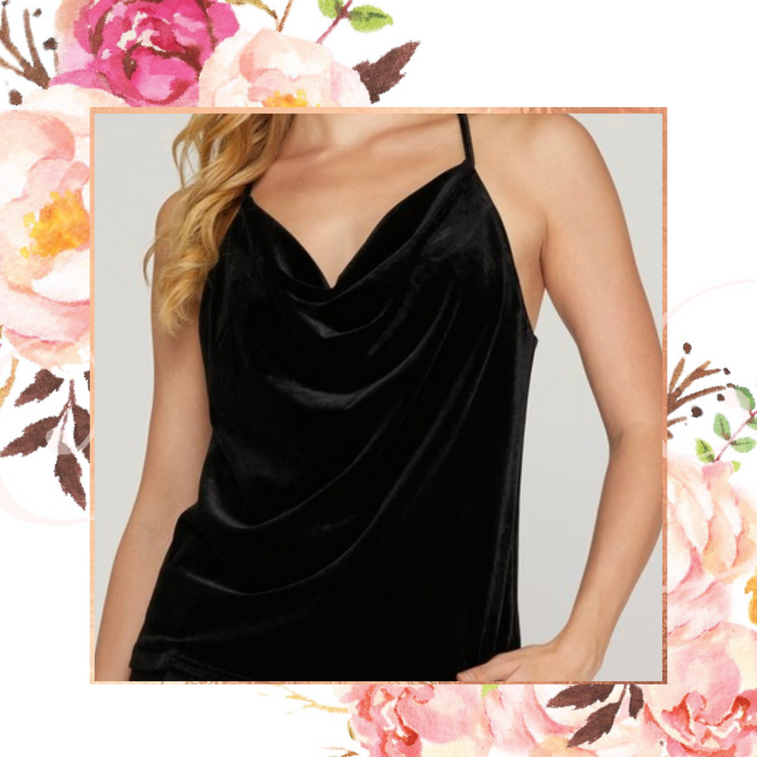Frame - Velvet Cami in Noir - women's camisole – Basicality