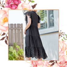 Load image into Gallery viewer, Elegant in Eyelet Tiered Dress