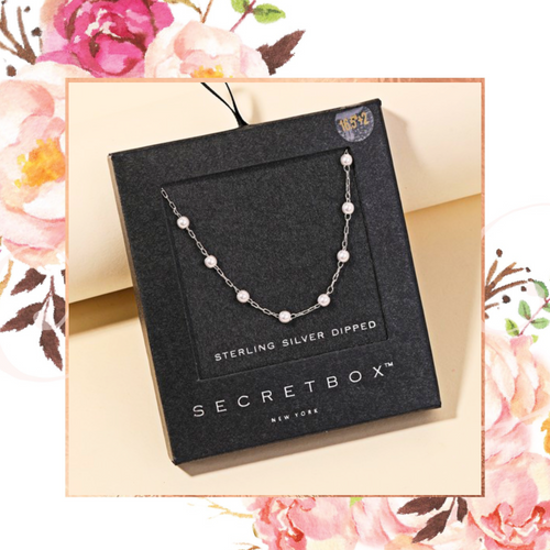 Secret Box Chain Pearl Station Necklace