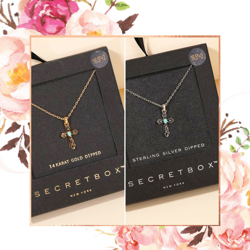 Secret Box Antique Cross Pendant Necklace