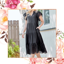 Load image into Gallery viewer, Elegant in Eyelet Tiered Dress
