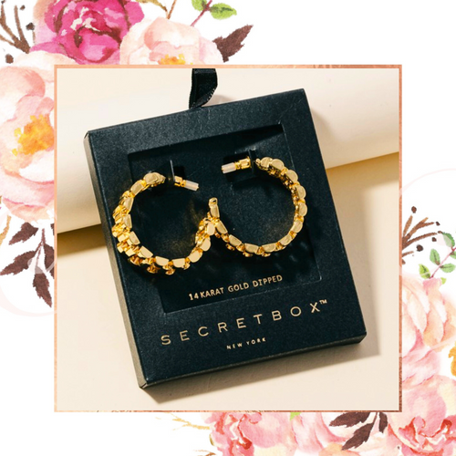 Secret Box Watch Chain Hoop Earrings