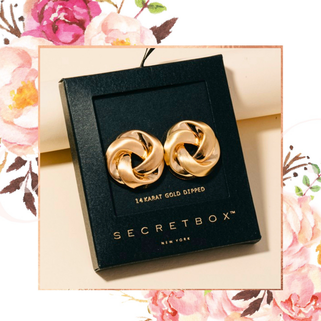 Secret Box Small Knotted Stud Earrings