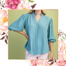 Load image into Gallery viewer, Gathered Balloon Sleeve Blouse