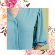 Load image into Gallery viewer, Gathered Balloon Sleeve Blouse