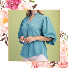 Load image into Gallery viewer, Gathered Balloon Sleeve Blouse