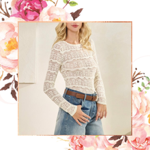 Load image into Gallery viewer, Long Sleeve Lace Top