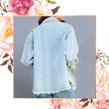 Load image into Gallery viewer, Pearl &amp; Rhinestone Denim Jacket