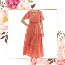 Load image into Gallery viewer, Keyhole Crochet Tiered Maxi