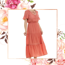 Load image into Gallery viewer, Keyhole Crochet Tiered Maxi