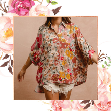 Load image into Gallery viewer, Boho Floral Button Down Top