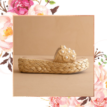 Load image into Gallery viewer, Candice - Floral Raffia Platform Slide