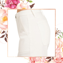 Load image into Gallery viewer, Cropped Wide Leg White Denim