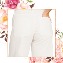Load image into Gallery viewer, Cropped Wide Leg White Denim