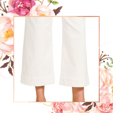 Load image into Gallery viewer, Cropped Wide Leg White Denim
