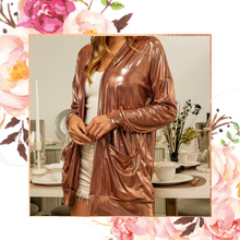 Load image into Gallery viewer, Rose Gold Foiled Cardi