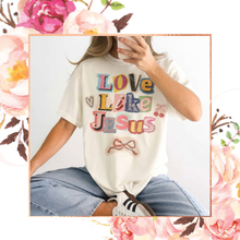 Load image into Gallery viewer, Love Like Jesus Oversized Graphic Tee