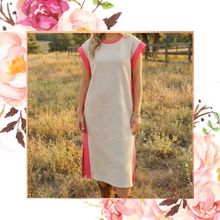 Load image into Gallery viewer, Colorblock Textured Midi Dress