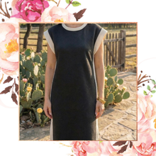 Load image into Gallery viewer, Colorblock Textured Midi Dress