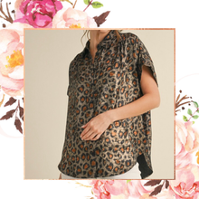 Load image into Gallery viewer, Shimmer Me Wild Button Down Blouse