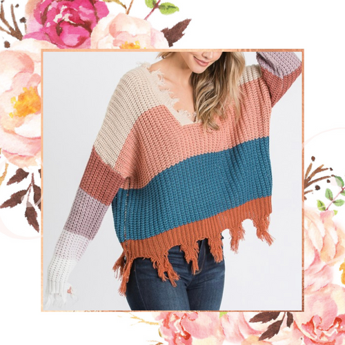 Fall CB Distressed Sweater