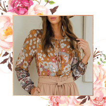Load image into Gallery viewer, Floral Boho Blouse