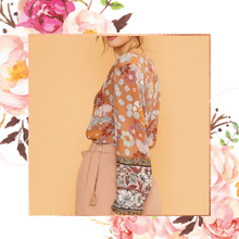 Load image into Gallery viewer, Floral Boho Blouse