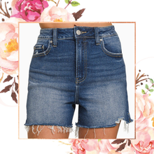 Load image into Gallery viewer, Distressed Hem Denim Shorts