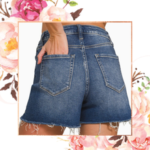 Load image into Gallery viewer, Distressed Hem Denim Shorts