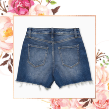Load image into Gallery viewer, Distressed Hem Denim Shorts