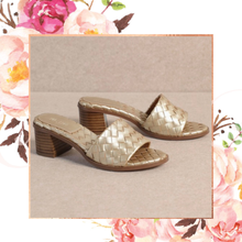 Load image into Gallery viewer, Riley - Woven Block Heel Sandal