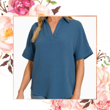 Load image into Gallery viewer, Airflow Collared V-Neck Blouse