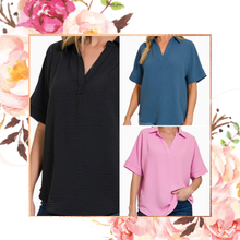 Load image into Gallery viewer, Airflow Collared V-Neck Blouse