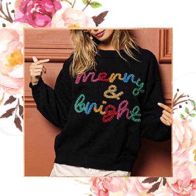 Merry & Bright Tinsel Sweater