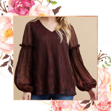 Load image into Gallery viewer, Holiday Shimmer Blouse