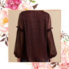 Load image into Gallery viewer, Holiday Shimmer Blouse